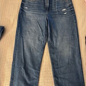 American Eagle Outfitters Dark Blue Straight Leg Jeans